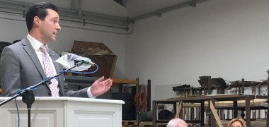 Johannes Reuschen bei Ansprache