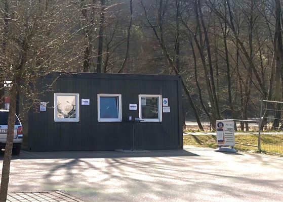 Container der Teststelle in der Bahnhofsstraße