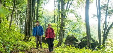 Wanderer auf dem Schneifel Pfad