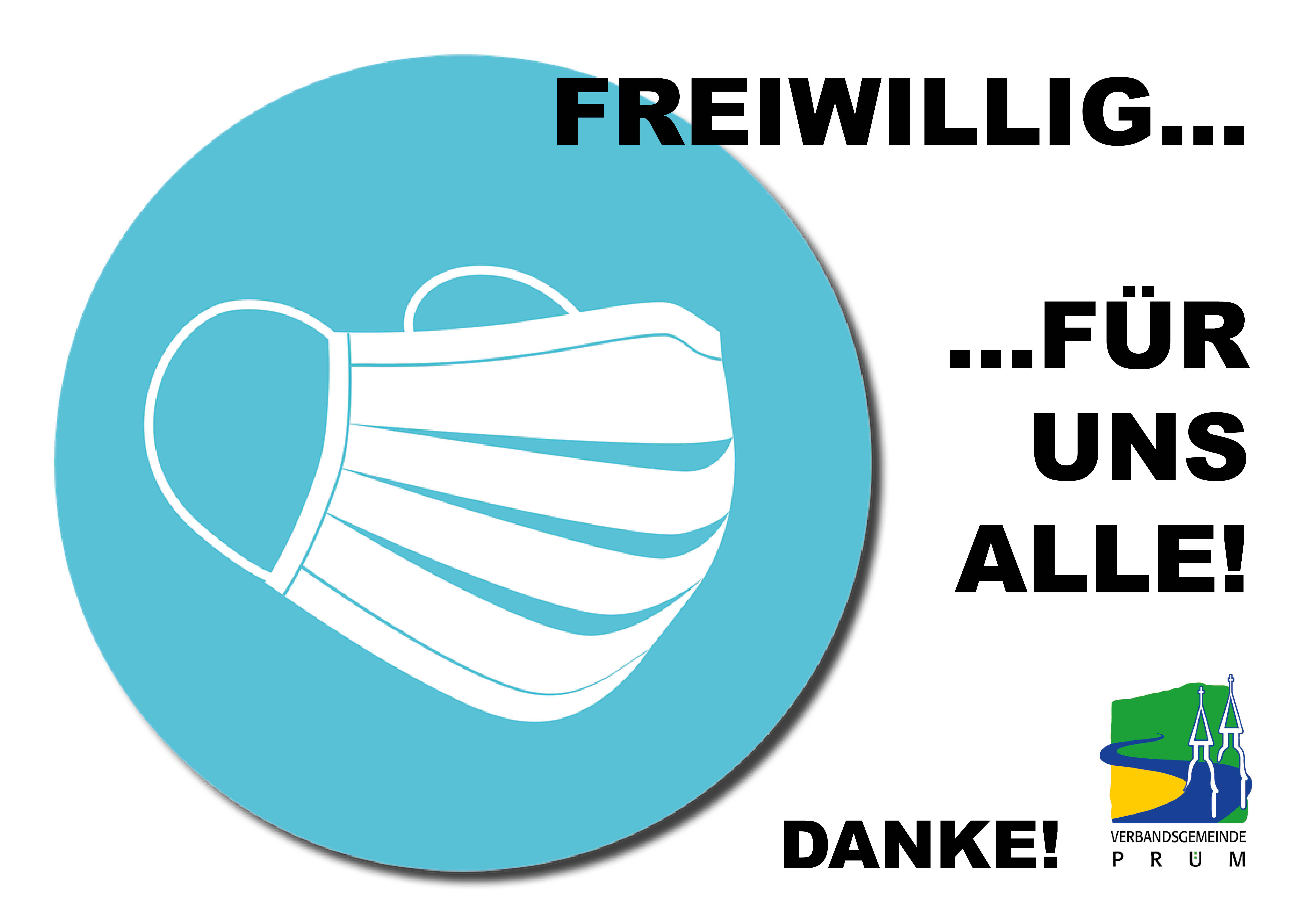 Logo freiwillig Maske tragen
