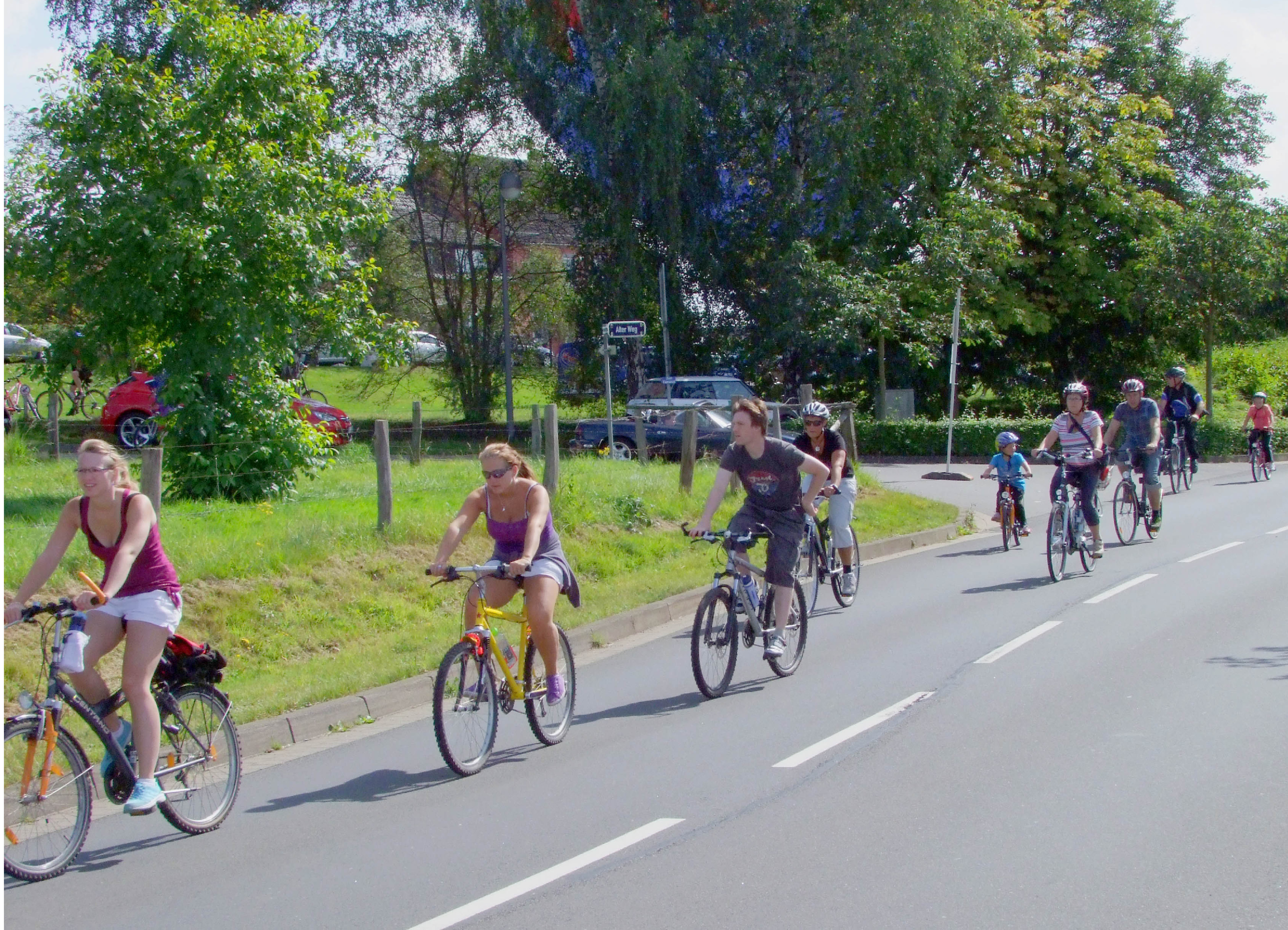 Radfahrer beim lustigen Prümtal