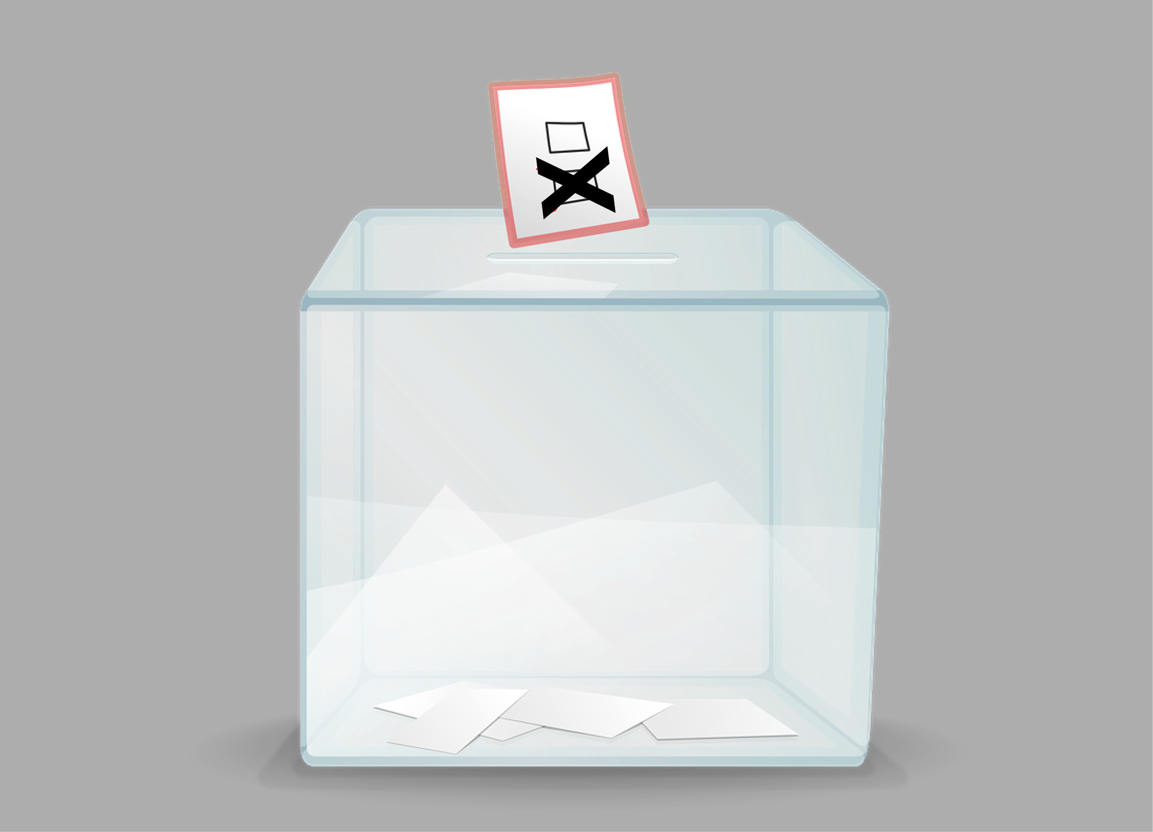 Zeichnung einer Wahlurne