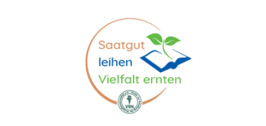Logo mit Text Saatgut leihen Vielfalt ernten