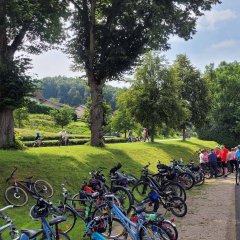 geparkte Fahrräder beim autofreien Prümtal