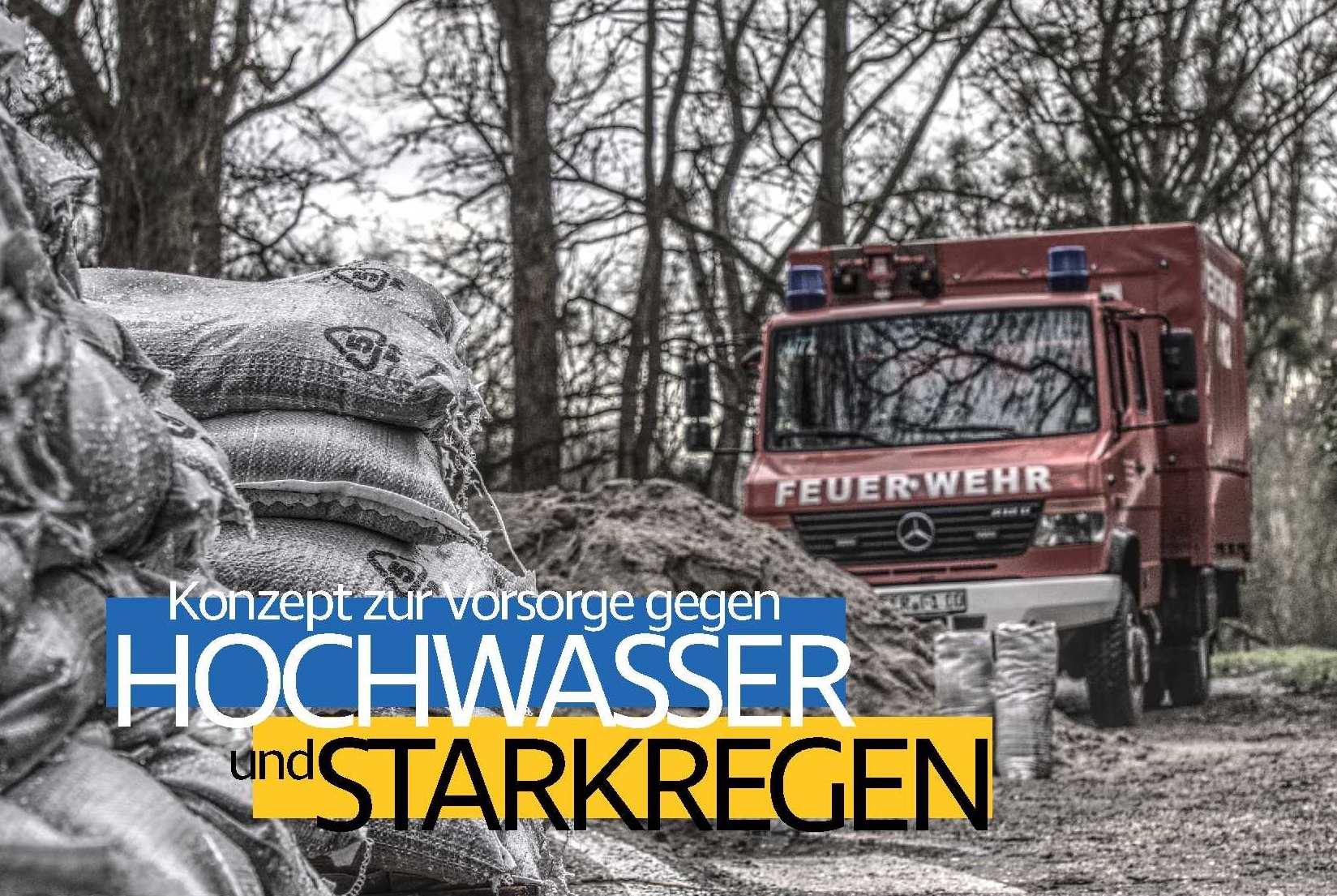 Hochwasservorsorge Startregen Plakat