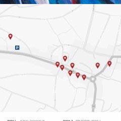 Karte der Ausstellungsstationen in Prüm