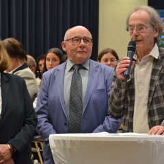 Talkrunde mit Gästen, moderiert vom Volksfreund-Redaktionsteam Stefanie Glandien und Fritz-Peter Linden.