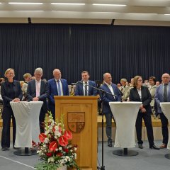 Talkrunde mit Gästen, moderiert vom Volksfreund-Redaktionsteam Stefanie Glandien und Fritz-Peter Linden.