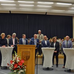 Talkrunde mit Gästen, moderiert vom Volksfreund-Redaktionsteam Stefanie Glandien und Fritz-Peter Linden.
