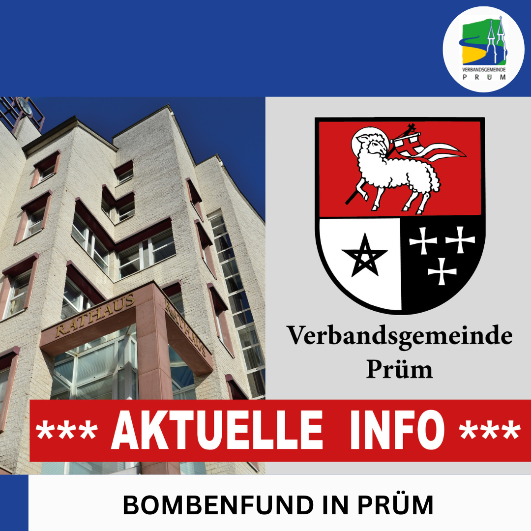 Rathaus mit Schriftzug Akutelle Info