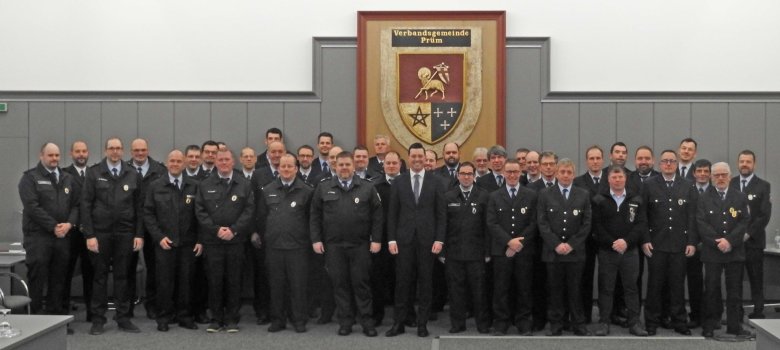 Geehrte Feuerwehrkameraden aus der Verbandsgemeinde Prüm