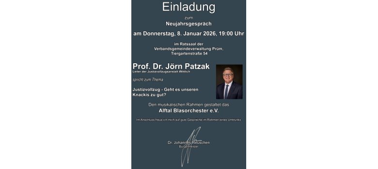 Einladung Neujahrsgespräch am 08.01.2026