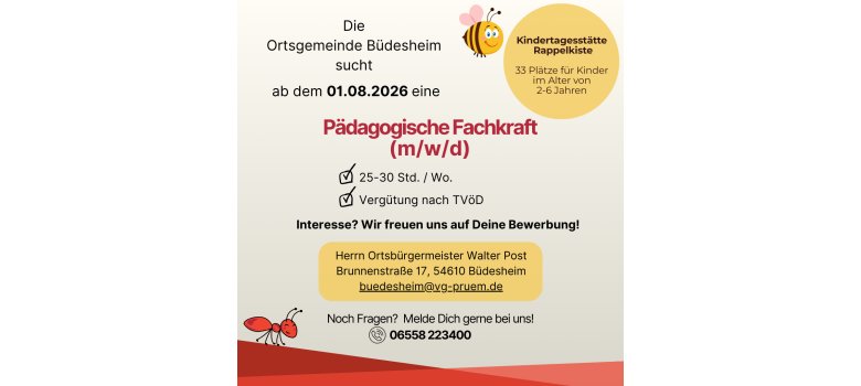 Ausschreibung Kita Büdesheim - 1