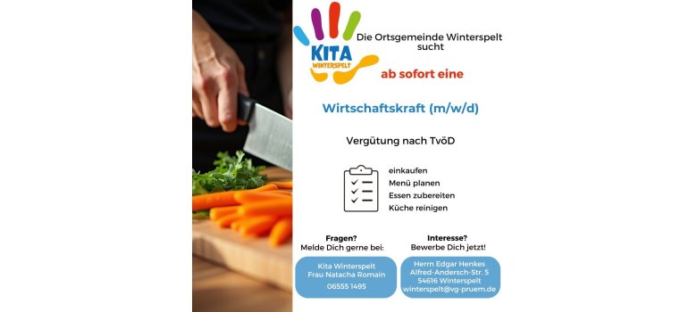 Stellenanzeige Kita Winterspelt - 1 Stellenanzeige Kita Winterspelt - 1
