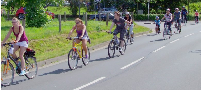 Radfahrer beim lustigen Prümtal